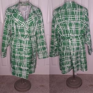 Merona abstract trench coat size 20/22